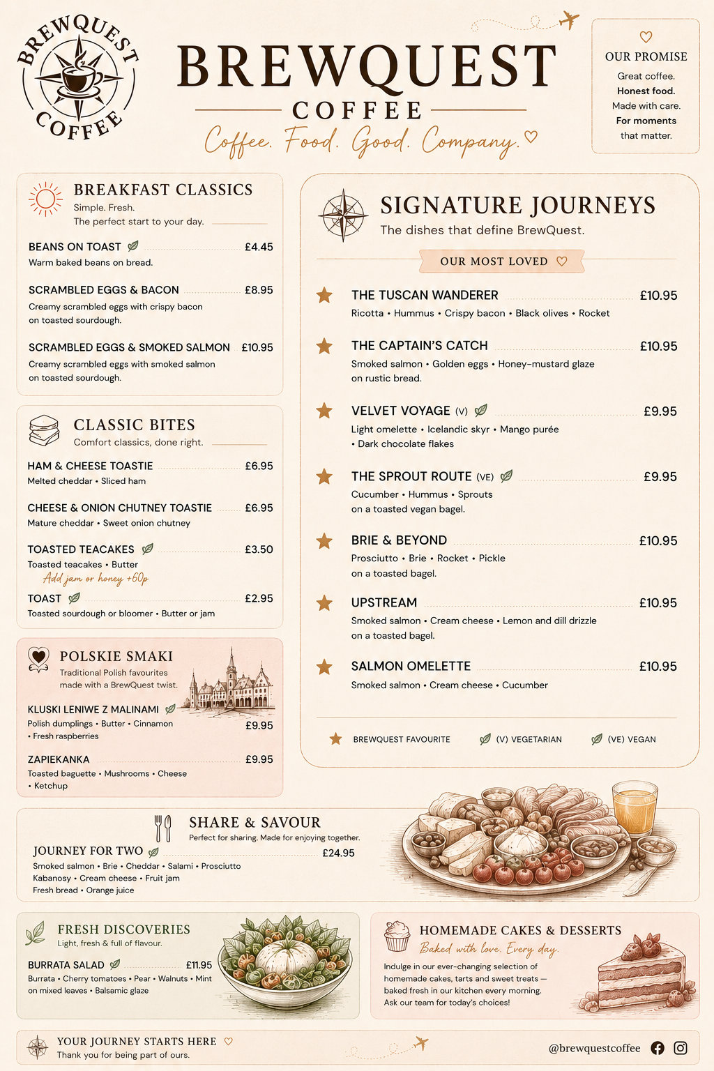 BrewQuest Food Menu